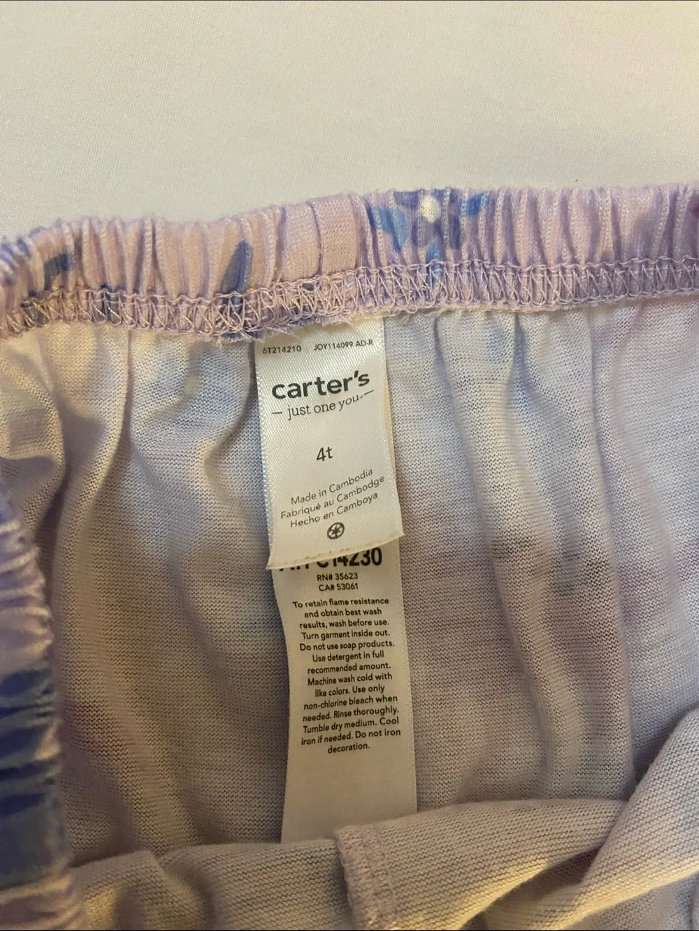 Carter's Purple & White Dino 3-Piece Pajama Set